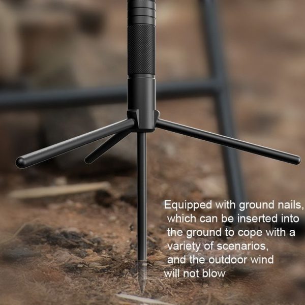 Foldable Portable Aluminum Alloy Tripod Light Stand Mobile Phone Live Tripod (Black) - Image 6