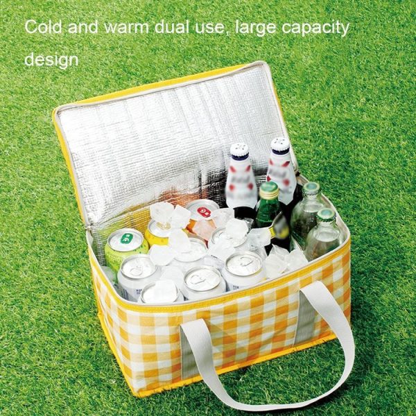 JY2209 Camping Moistureproof Portable Picnic Basket Set, Spec: Red White - Image 4
