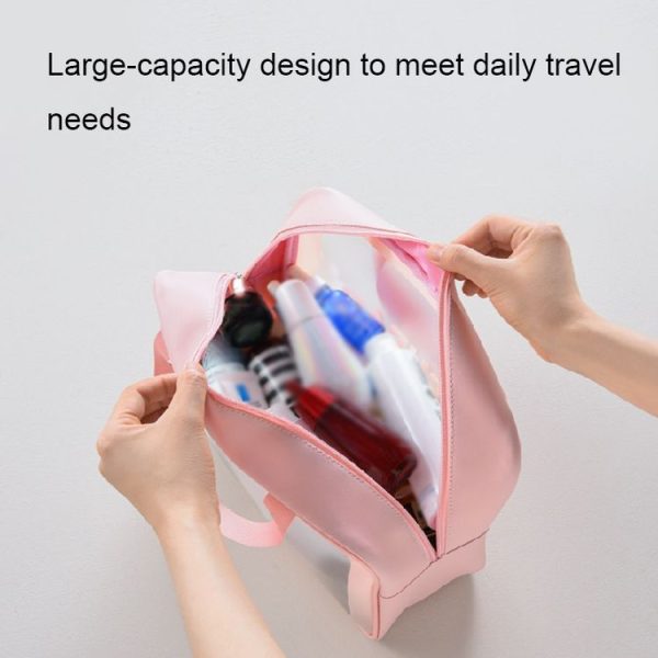PVC Transparent Waterproof Portable Cosmetic Bag, Size: M (Pink) - Image 5