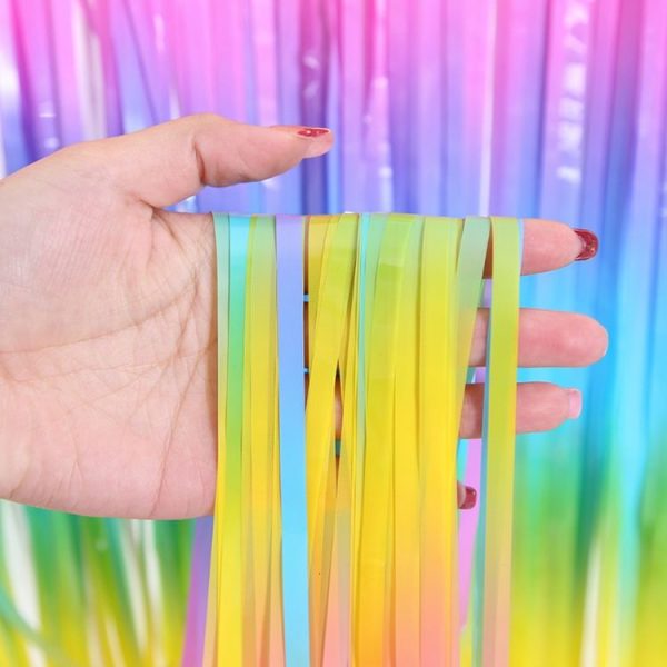 2 PCS 2M Birthday Party Decoration Background Rain Curtain (Rainbow Gradient) - Image 5