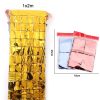 2 PCS 1x2M Square Rain Silk Door Curtain Birthday Party Background Wall Decoration (Rose Red) - Image 3