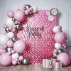 2 PCS 1x2M Square Rain Silk Door Curtain Birthday Party Background Wall Decoration (Rose Red) - Image 5