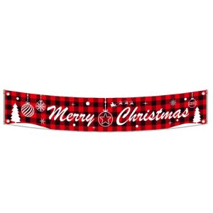 Christmas Ornaments Letters Banner Festive Party Scene Arrangement Props, Size: 300 x 50cm (002)