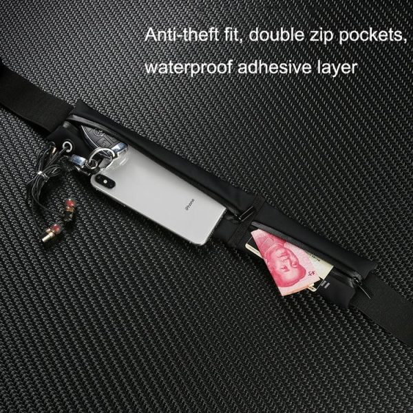 Outdoor High Elastic Waist Bag Sports Running Mobile Phone Bag (Rose Red) - Image 6