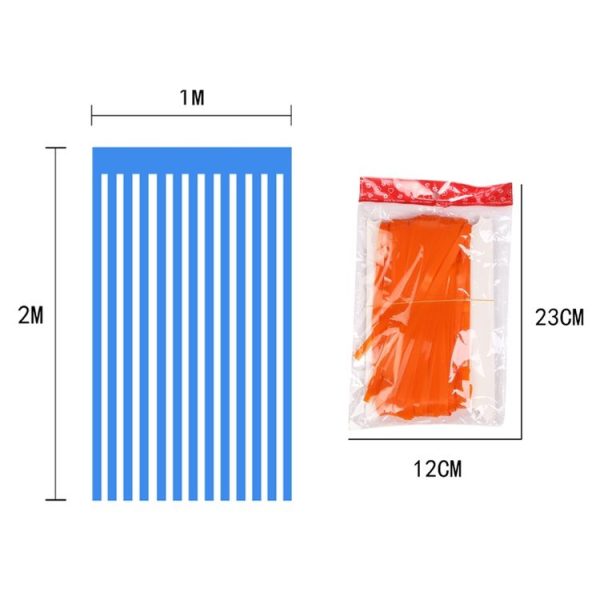 2 PCS Rain Curtain Birthday Party Background Wall Decoration (1x2M Pink) - Image 3