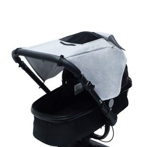 Universal Baby Stroller Accessories Sun Shade Cover With Visible Sunroof (Gray)