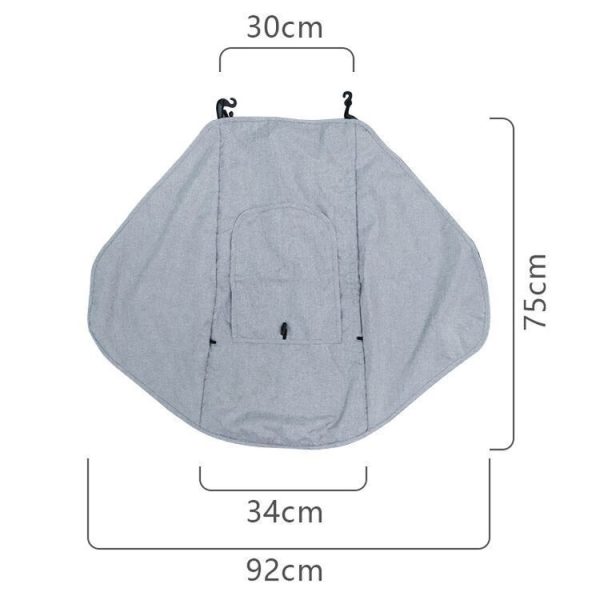 Universal Baby Stroller Accessories Sun Shade Cover With Visible Sunroof (Gray) - Image 3
