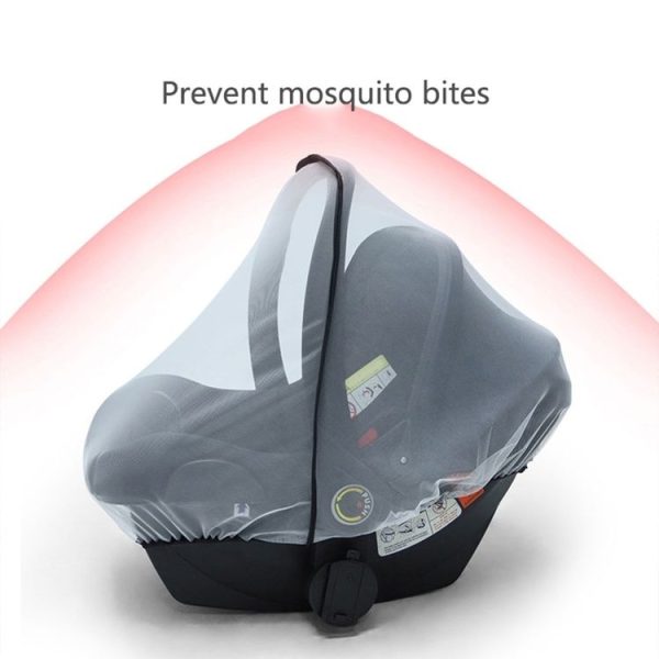 Baby Stroller Pushchair Mosquito Net Newborn Carriage Cradles Cover (White) - Image 3
