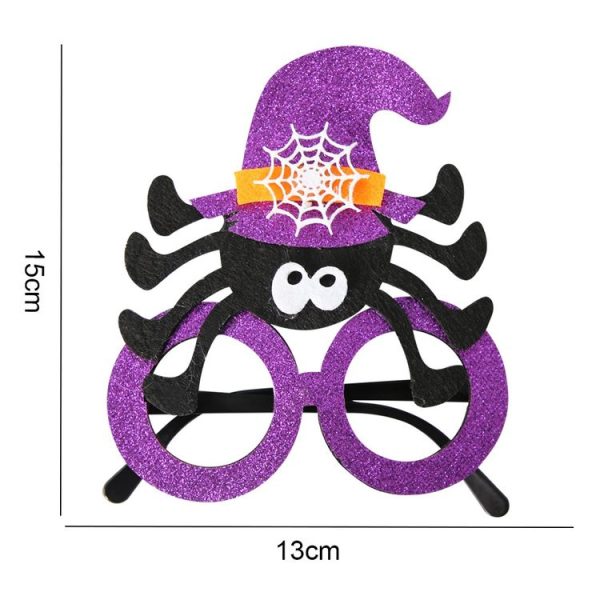 Halloween Decoration Funny Glasses Party Skeleton Spider Horror Props Purple Spider - Image 2