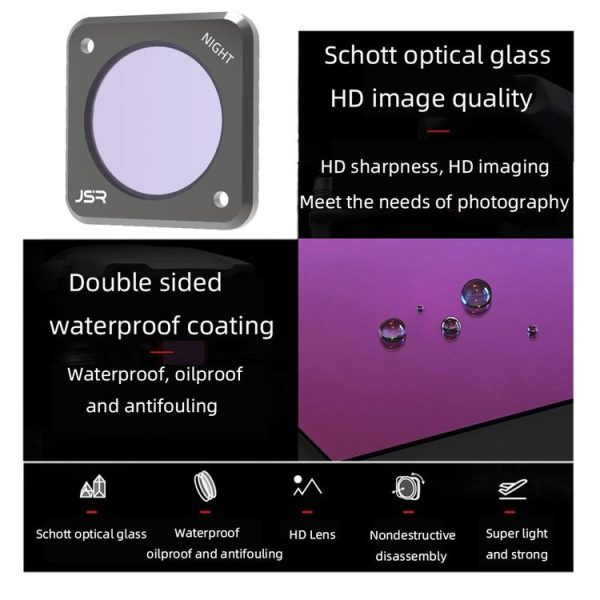 JUNESTAR Action Camera Filters For DJI Action 2, Style: MCUV - Image 3