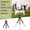 2PCS Projector Phone Stand Desktop Portable Telescopic Mini Metal Tripod, Style: 2 Sections (Black) - Image 5