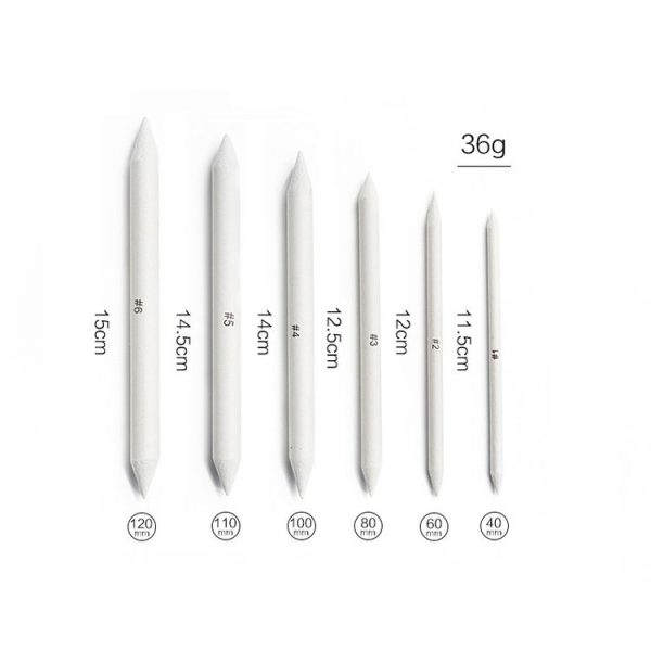 15 In 1 Blending Smudge Stump Stick Tortillon Sketch Art Drawing Sketcking Pen With Deep Gray Bag - Image 3