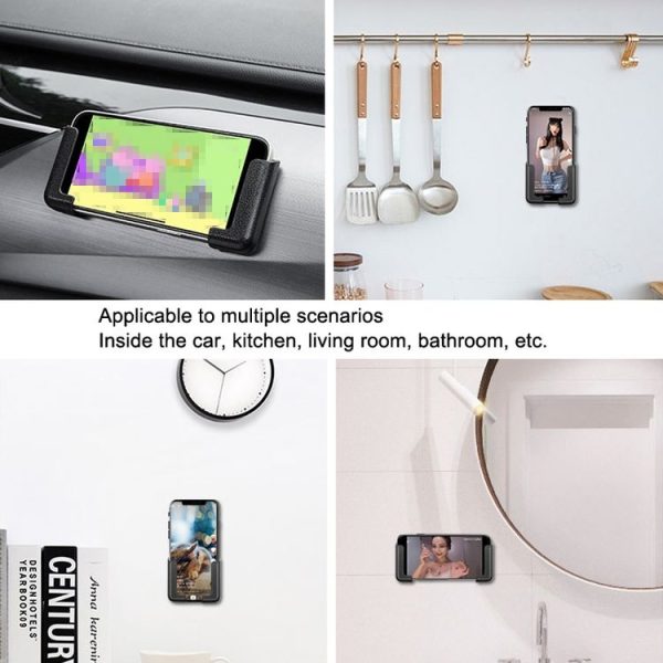 5 Pairs Car Mobile Phone Bracket Dashboard Navigation Paste Adjustable Bracket (Yellow) - Image 6