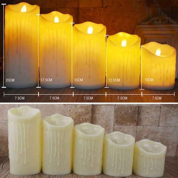 LED Electronic Candle Lights Halloween Christmas Decoration Props, Size: 7.5x12.5cm (Plastic Tears Candle Lights) - Image 4