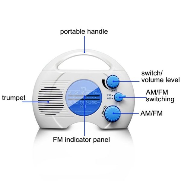 SY-910 AM / FM Two Waves Radio IPX4 Waterproof Portable Radio - Image 3