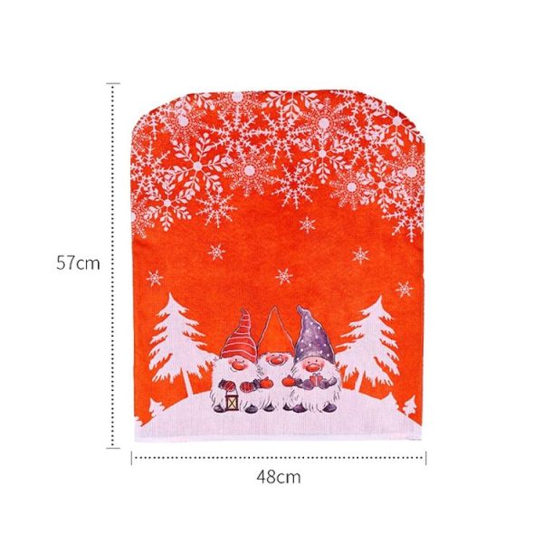 Christmas Cartoon Forest Snowflake Chairs Cover Decorative Supplies (Gray) - Image 3