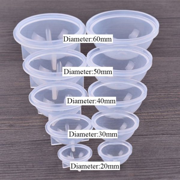 4 PCS 60mm Crystal Epoxy Ball Silicone Mould DIY Handmade Jewelry Sphere Making Mould - Image 3