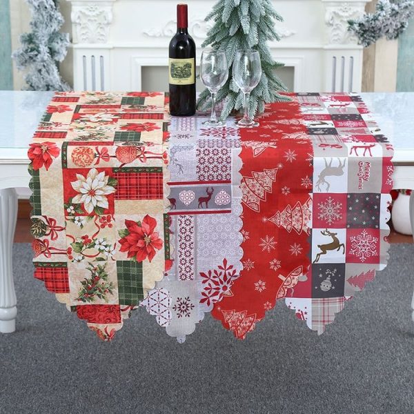 Christmas Decoration Print Table Flag Restaurant Family Party Tablecloth (Christmas Tree) - Image 2