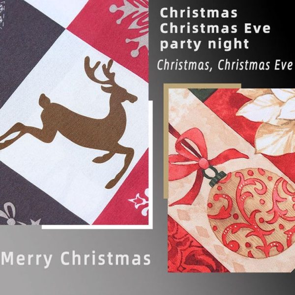 Christmas Decoration Print Table Flag Restaurant Family Party Tablecloth (Christmas Tree) - Image 3