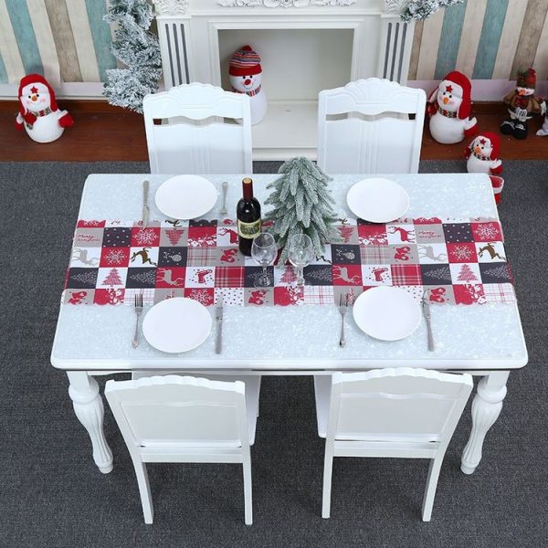 Christmas Decoration Print Table Flag Restaurant Family Party Tablecloth (Christmas Tree) - Image 5