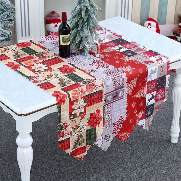 Christmas Decoration Print Table Flag Restaurant Family Party Tablecloth (Christmas Tree) - Image 7