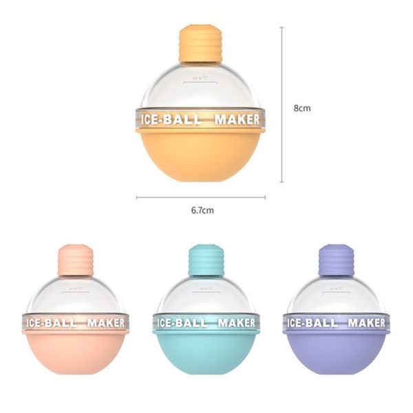 Home Whiskey Bulb Ice Ball Ice Cube Silicone Mold (Sky Blue) - Image 2