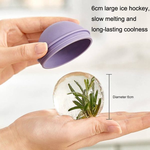 Home Whiskey Bulb Ice Ball Ice Cube Silicone Mold (Sky Blue) - Image 3