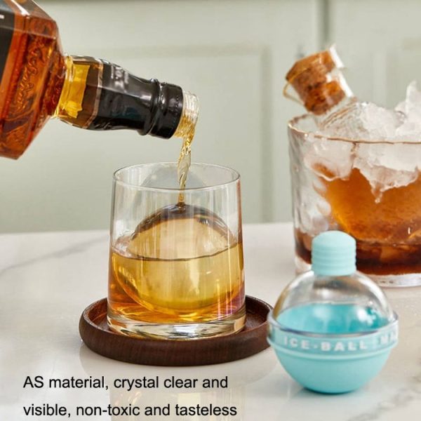 Home Whiskey Bulb Ice Ball Ice Cube Silicone Mold (Sky Blue) - Image 5