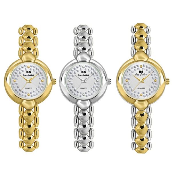 BS Bee Sister FA1691 Ladies Diamond Watch Jewelry Chain Watch (Silver) - Image 2