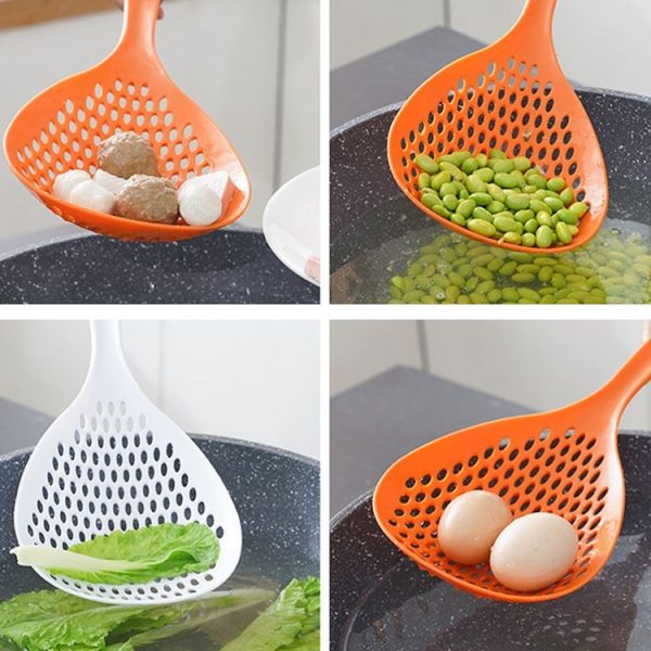 Home Kitchen Fish Dumplings Spicy Hot Big Colander (Orange) - Image 6