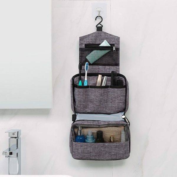 Portable Travel Waterproof Toiletries Storage Bag (Grey) - Image 6