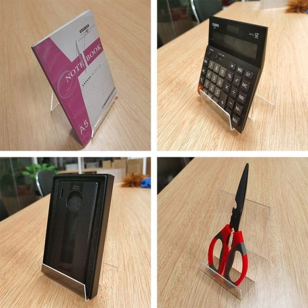 2 PCS Acrylic Display Stand Transparent Book Shelf Photo Frame Holder - Image 6