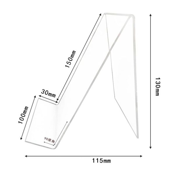 2 PCS Acrylic Display Stand Transparent Book Shelf Photo Frame Holder - Image 3