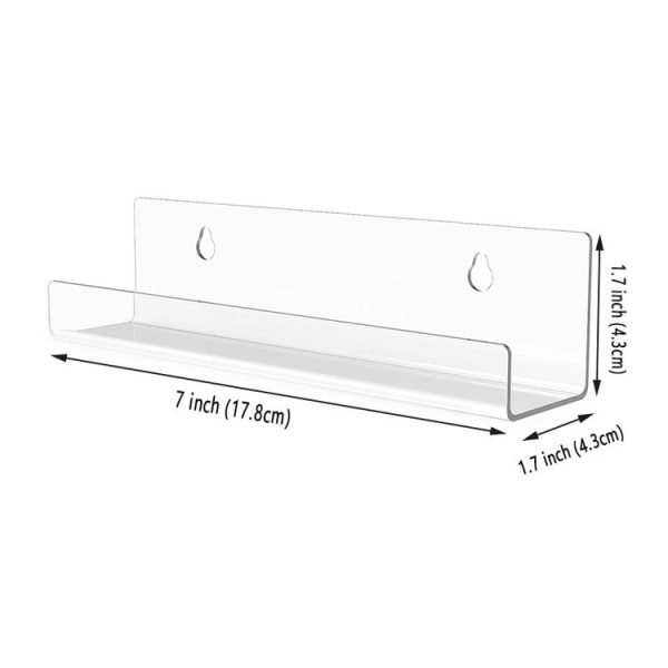 2 PCS Acrylic Record Rack Wall Mounted CD Display Stand - Image 3