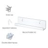2 PCS Acrylic Record Rack Wall Mounted CD Display Stand - Image 4