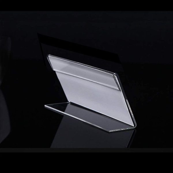 10 PCS Mini Clear Acrylic Sign Display Stand Label Holder - Image 3