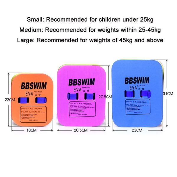 BBSWIM Swimming Back Flotation Board Swimming Buoyancy Aids, Color: Small Green - Image 3
