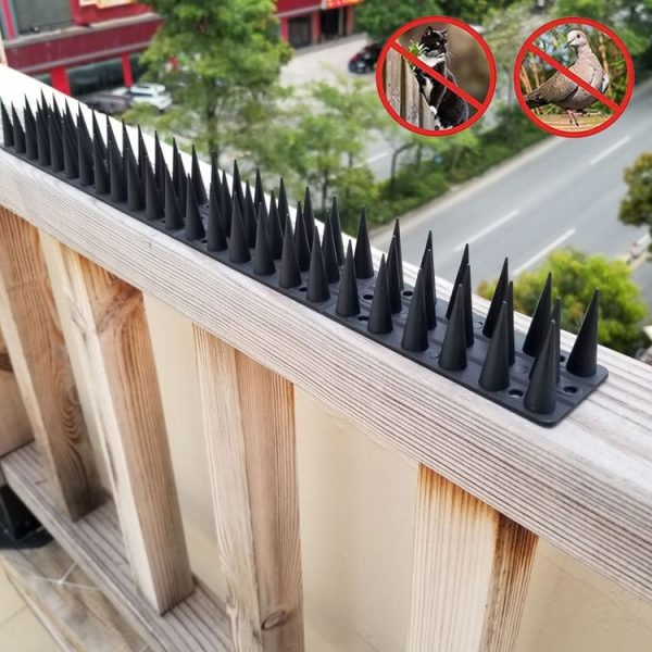 Plastic Bird Repellent Thorns Fence Anti-climb Nails (Black)