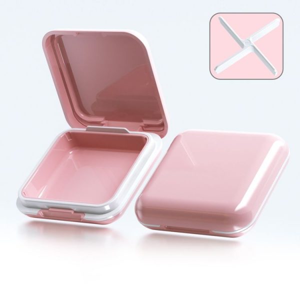 ABS Braces Storage Box Medicine Box (Cherry Blossom Red) - Image 2
