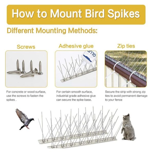 50cm Long Bird Repellent Anti-cat Thorn Stainless Steel Anti-bird Thorn - Image 6