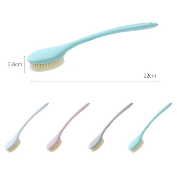 Long Handle Soft Hair Bathing Brush Nylon Hair Massage Brush (Grey) - Image 2