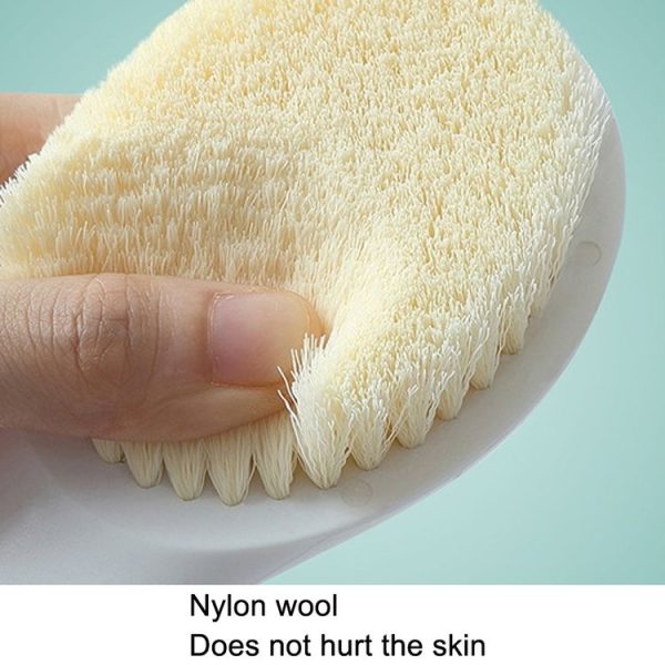 Long Handle Soft Hair Bathing Brush Nylon Hair Massage Brush (Grey) - Image 3