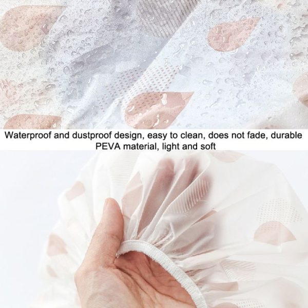 Waterproof Shower Hat Adult Women Bathing Hair Cover Anti-fume Hair Cover (Grey) - Image 4