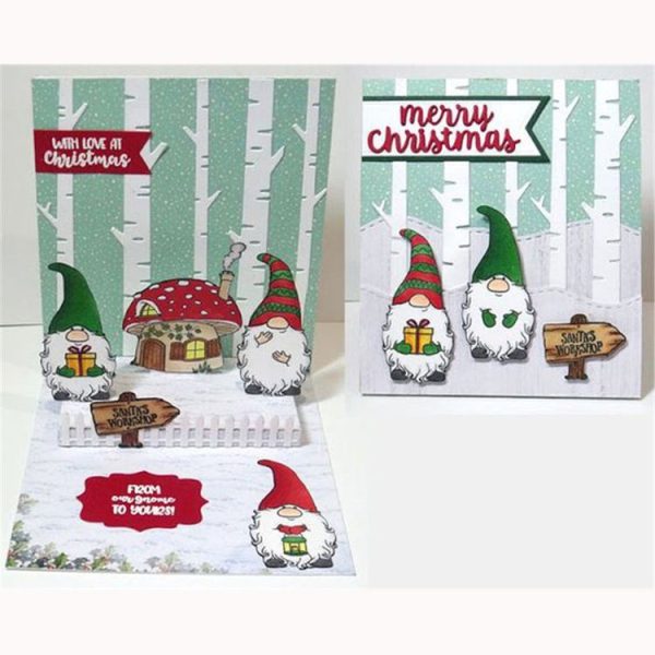 2 Sets DIY Handbook Scrapbook Finished Stamps Santa Claus Die, Style: Stamp - Image 3