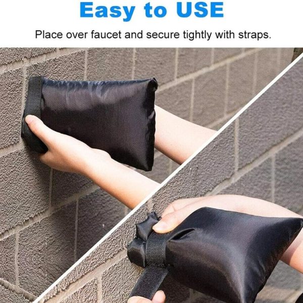 Oxford Cloth Winter Outdoor Faucet Frost Protection Cover, Style: Hook and Loop Fastener Model (Black) - Image 7