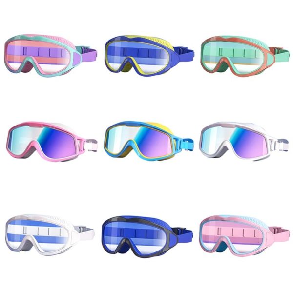 Anti-fog Children Swimming Goggles Comfortable Large Frame Diving Glasses, Color: Macaron - Image 2