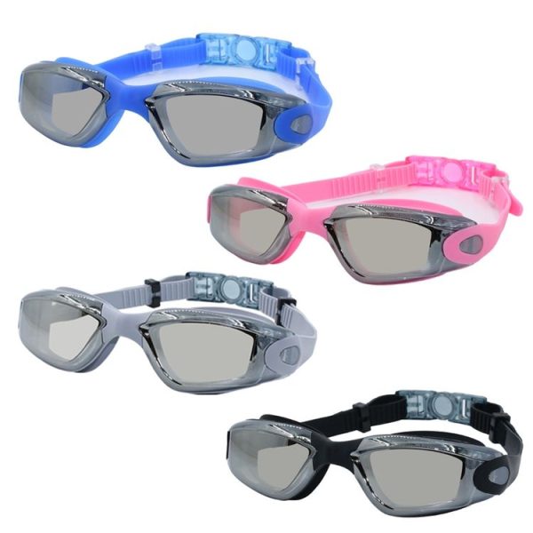 HD Waterproof and Anti-fog Electroplating Swimming Goggles (Gray) - Image 2