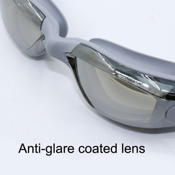 HD Waterproof and Anti-fog Electroplating Swimming Goggles (Gray) - Image 4