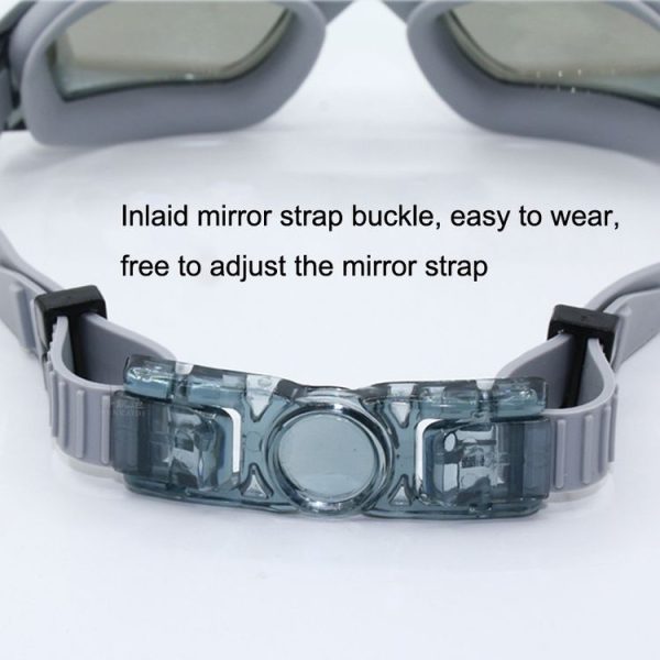 HD Waterproof and Anti-fog Electroplating Swimming Goggles (Gray) - Image 6
