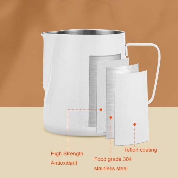 304 Stainless Steel Coffee Pot with Scale, Spec: 350ml (Beige Crane Mouth) - Image 3